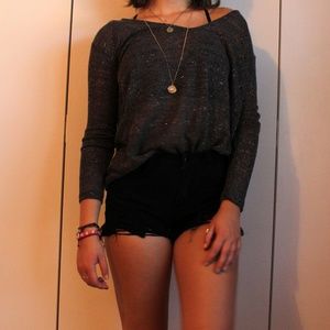 Sparkly knit long-sleeve shirt